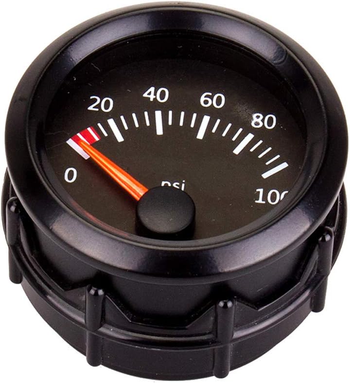 E Support Universal Car 52mm Pointer Oil Pressure Gauge Meter Kit Press PSI White LED Light Pointer Indicator Dail Display Electronic - Image 4